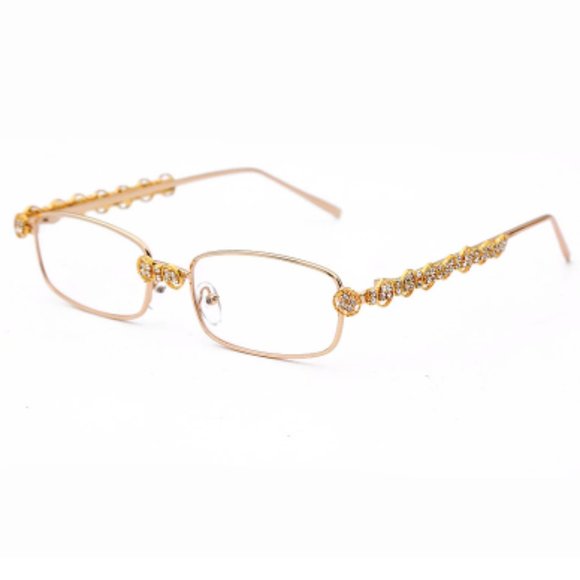 Accessories - Clear Lens Rhinestone Glasses